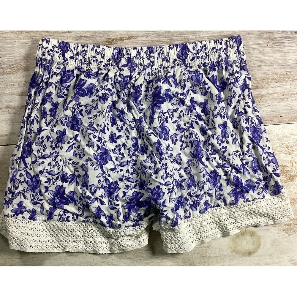 3-Piece Pajama Set Blue And White Floral Women's‎ Medium Blue Willow - Picture 4 of 16